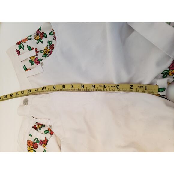 Floral 2 Piece Set Floral Sleeveless Button Top & High Waist Shorts sz 14 Girls - Picture 15 of 16